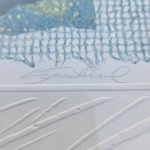 Abstract Mixed Media Art Framed Wall Art Signed 23 x 25 Collage 1990s Decor - Picture 2 of 16